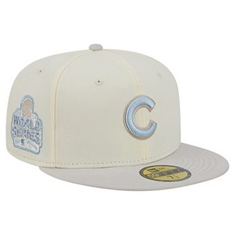 Men's New Era Natural Chicago Cubs Crisp Equinox World Series 59FIFTY Fitted Hat