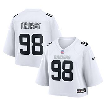 Women's Nike Maxx Crosby White Las Vegas Raiders Cropped Fashion Game Jersey