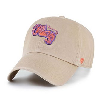 Men's '47 Khaki Clemson Tigers Vault Clean Up Adjustable Hat