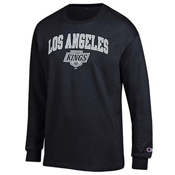 Men's Champion Black Los Angeles Kings Jersey Long-Sleeve T-Shirt