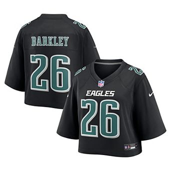 Women's Nike Saquon Barkley Black Philadelphia Eagles Cropped Fashion Game Jersey