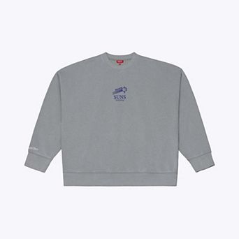 Women's Mitchell & Ness Gray Phoenix Suns Core Essentials Micro Logo Fleece Sweatshirt