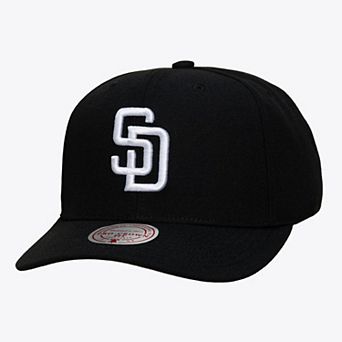 Men's Mitchell & Ness Black San Diego Padres Black and White Pro Crown Snapback