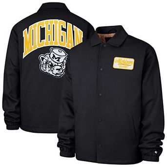 Men's '47 Navy Michigan Wolverines Retread Full-Snap Coaches Jacket