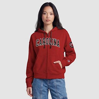 Women's Champion Garnet South Carolina Gamecocks Arch Full-Zip Fleece Hoodie