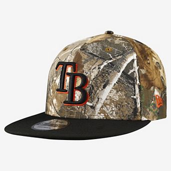 Men's New Era Camo Tampa Bay Rays Realtree Orange Pop 9FIFTY Snapback Hat