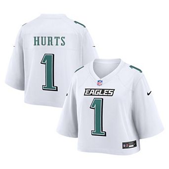 Women's Nike Jalen Hurts White Philadelphia Eagles Cropped Fashion Game Jersey