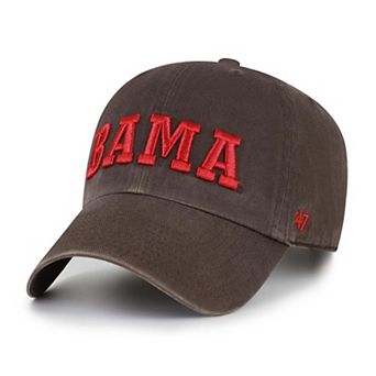 Men's '47 Brown Alabama Crimson Tide Vault Clean Up Adjustable Hat