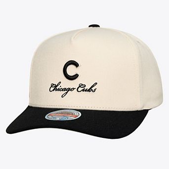 Men's Mitchell & Ness Cream/Black Chicago Cubs Flawless Stretch Snapback Hat