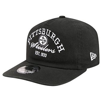 Men's New Era Black Pittsburgh Steelers Stacked 19TWENTY Adjustable Hat