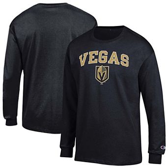 Men's Champion Black Vegas Golden Knights Jersey Long-Sleeve T-Shirt