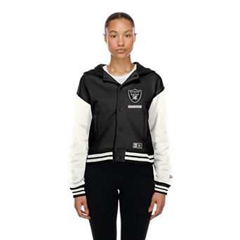 Women's New Era Las Vegas Raiders Black Throwback Full-Snap Hooded Jacket