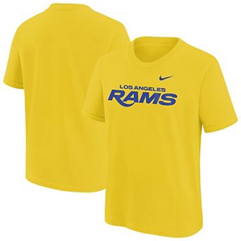 Youth Nike Gold Los Angeles Rams Wordmark T-Shirt