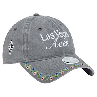 Women's New Era Gray Las Vegas Aces Floral Casual Classic Adjustable Hat
