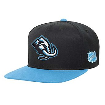Youth Mitchell & Ness Black/Light Blue Utah Mammoth Legendary Snapback Hat