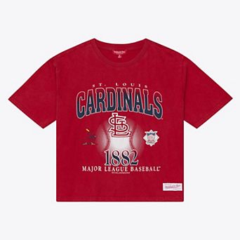 Women's Mitchell & Ness Red St. Louis Cardinals Street Graphics T-Shirt