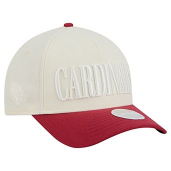 Women's New Era Cream/Cardinal Arizona Cardinals Tonal A-Frame 9FORTY Adjustable Hat