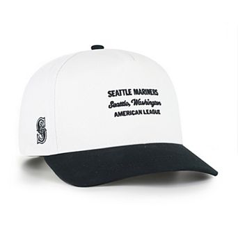 Men's '47 White/Black Seattle Mariners Contemporary Two-Tone Hitch Adjustable Hat