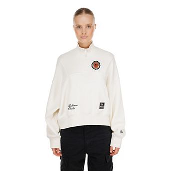 Women's New Era Light Beige Baltimore Orioles Dune Dust Quarter-Zip Fleece
