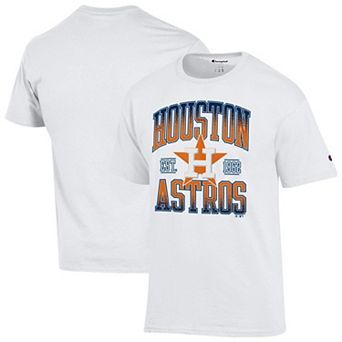 Men's Champion White Houston Astros Team Name T-Shirt