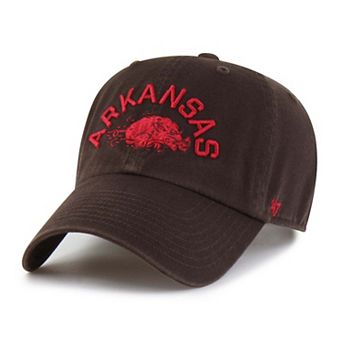Men's '47 Brown Arkansas Razorbacks Vault Clean Up Adjustable Hat