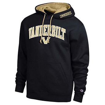 Men's Champion Black Vanderbilt Commodores Arch Tackle Twill Hoodie