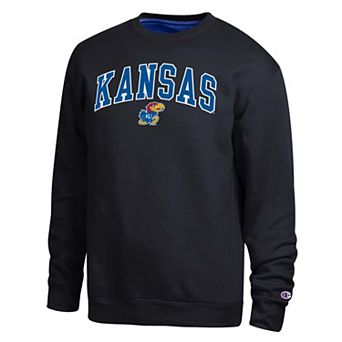 Men's Champion Black Kansas Jayhawks Arch Sweatshirt