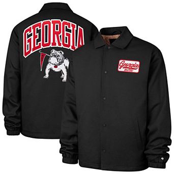 Men's '47 Black Georgia Bulldogs Retread Full-Snap Coaches Jacket
