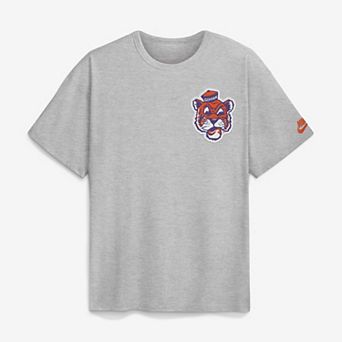 Men's Nike Heather Gray Clemson Tigers Legacy Logo Max90 T-Shirt