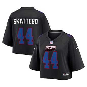 Women's Nike Cam Skattebo Black New York Giants Cropped Fashion Game Jersey