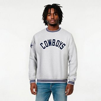 Men's Champion Heather Gray/Navy Dallas Cowboys Reverse Weave Yarn Dye Sweatshirt