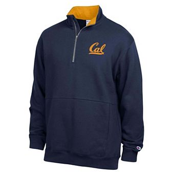 Men's Champion Navy Cal Bears Fleece Quarter-Zip Pullover