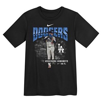 Preschool Nike Yoshinobu Yamamoto Black Los Angeles Dodgers Oversized Action T-Shirt