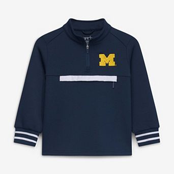 Toddler Garb Navy Michigan Wolverines Atlas Quarter-Zip Tri-Blend Pullover