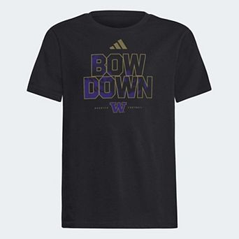 Youth adidas Black Washington Huskies Bow Down T-Shirt