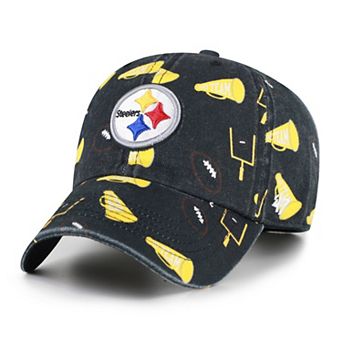 Youth '47 Black Pittsburgh Steelers Stomping Ground Clean Up Adjustable Hat
