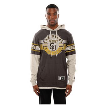 Men's New Era Brown/Cream San Diego Padres Throwback Twofer Hoodie