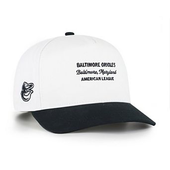 Men's '47 White/Black Baltimore Orioles Contemporary Two-Tone Hitch Adjustable Hat