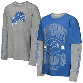 Preschool Outerstuff Blue/Silver Detroit Lions Motion Combo Set
