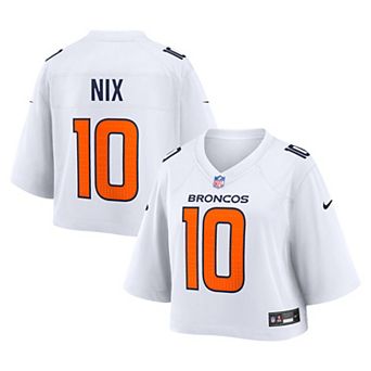 Women's Nike Bo Nix White Denver Broncos Cropped Fashion Game Jersey