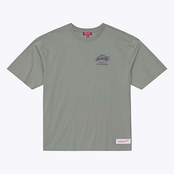 Women's Mitchell & Ness Gray Los Angeles Lakers Core Essential T-Shirt