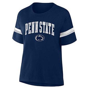 Women's Profile Navy Penn State Nittany Lions Stripe Plus Size T-Shirt