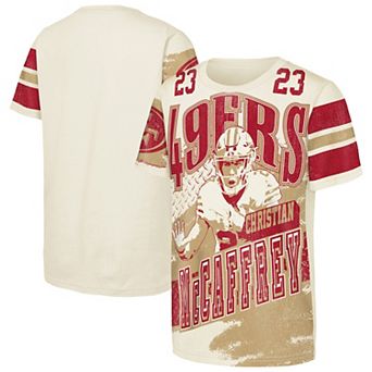 Youth Outerstuff Christian McCaffrey Natural San Francisco 49ers Classic Poster T-Shirt