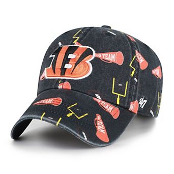 Youth '47 Black Cincinnati Bengals Stomping Ground Clean Up Adjustable Hat