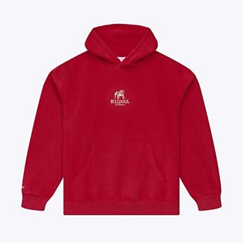 Men's Mitchell & Ness Red Georgia Bulldogs Core Icon Fleece Hoodie