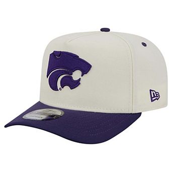 Unisex New Era White/Purple Kansas State Wildcats A-Frame 9FIFTY Snapback Hat