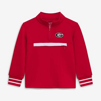Toddler Garb Red Georgia Bulldogs Atlas Quarter-Zip Tri-Blend Pullover