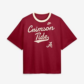 Women's Nike Crimson Alabama Crimson Tide Legacy Fight Song Boxy T-Shirt