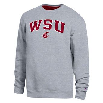 Men's Champion Heather Gray Washington State Cougars Arch Sweatshirt