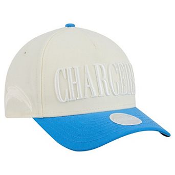 Women's New Era Cream/Powder Blue Los Angeles Chargers Tonal A-Frame 9FORTY Adjustable Hat